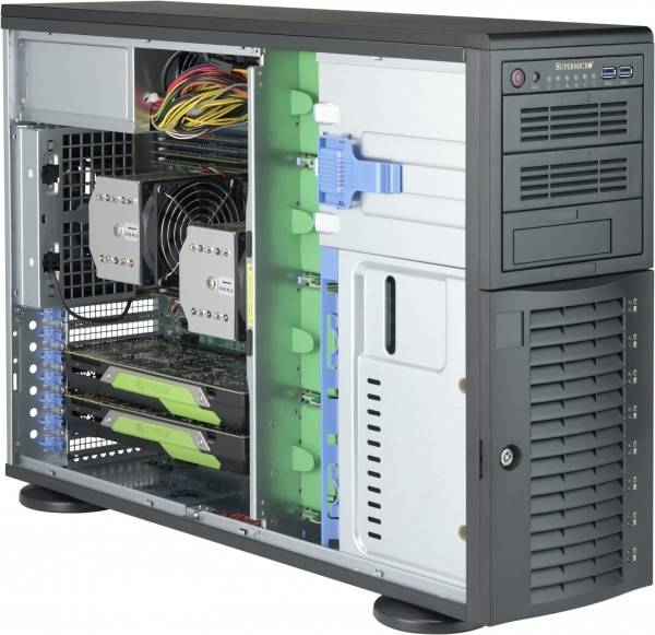 Supermicro SC743 AC-1K26B-SQ - Tower - 4U - E-ATX