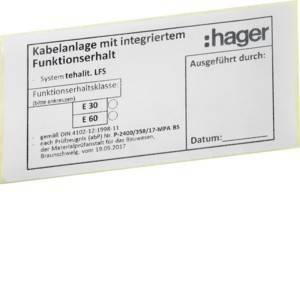2 Stk. Tehalit Funktionserhaltetikett LFSFE