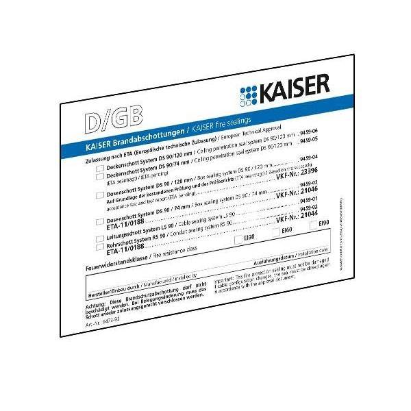Kaiser Schott-Kennzeichnungssch. 9473-92