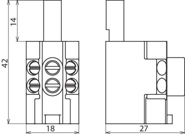 DEHN Stiftanschlussklemme STAK 3X16
