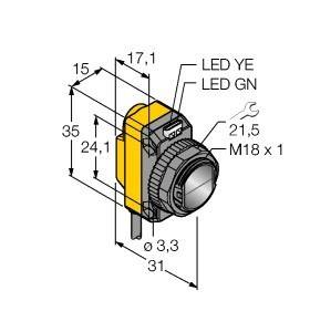 Turck Opto Sensor QS186LE W/30"