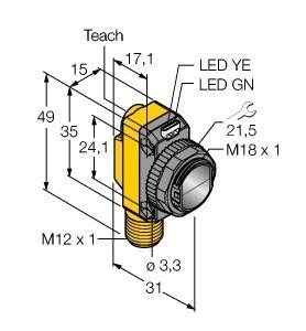 Turck Opto Sensor QS18VP6XLPQ8