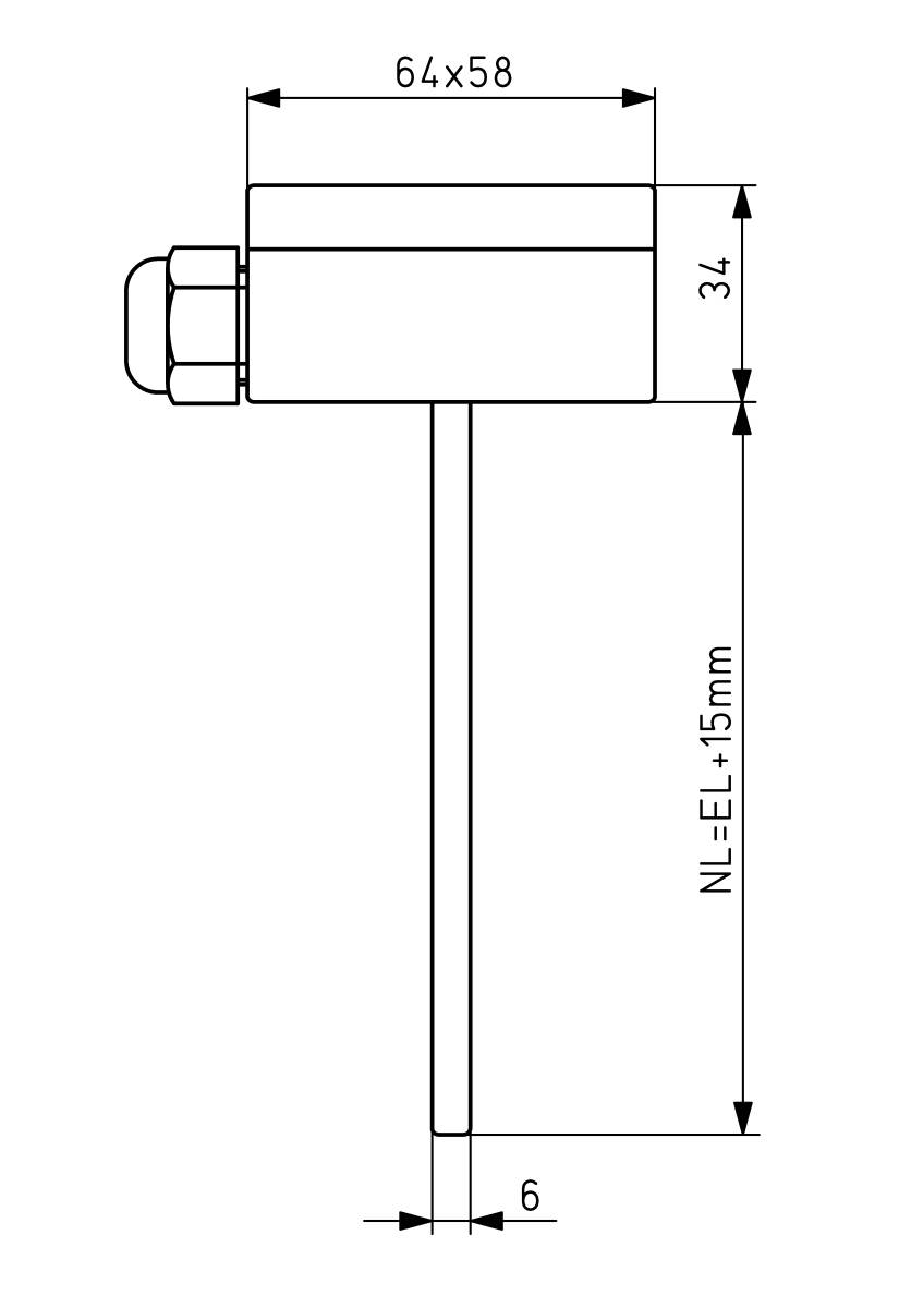 Alre-it Einbaukanalfühler EKFP1000/150