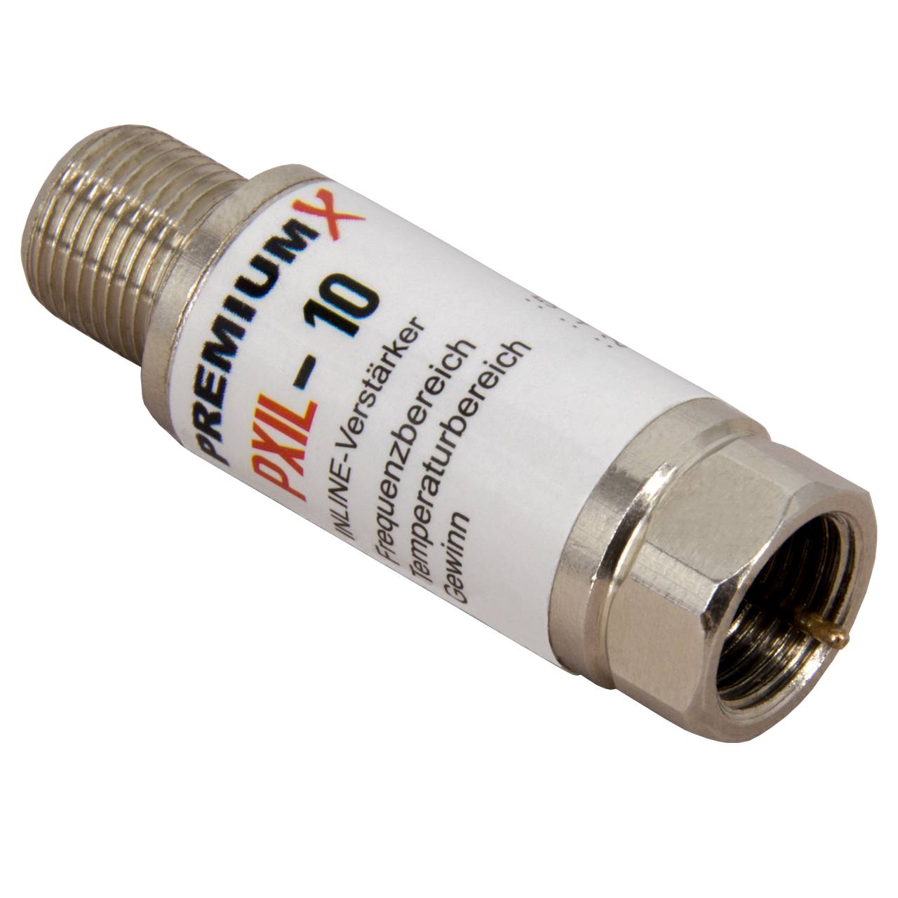 PremiumX PXIL-10 Mini Inline Verstärker 20dB für SAT und DVB-T Leistungsverstärker 5-2500 MHz