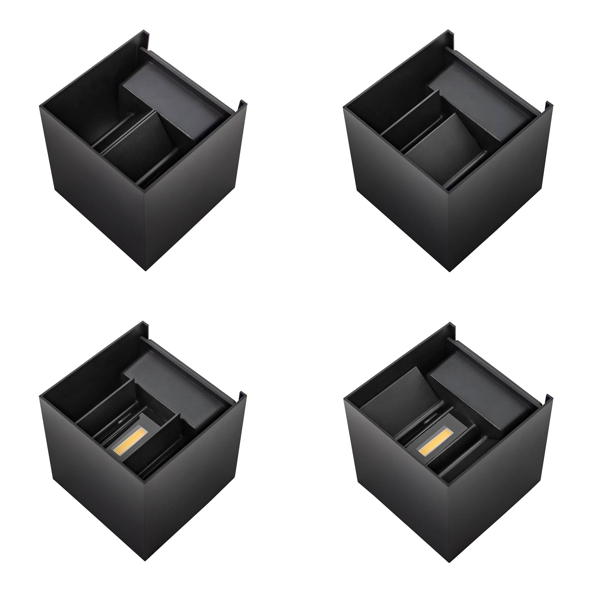 PremiumX Wandleuchte LWS12BS LED Schwarz 12W 820 LM Bewegungsmelder Wandlampe Leuchte Lampe Innen Außen IP65