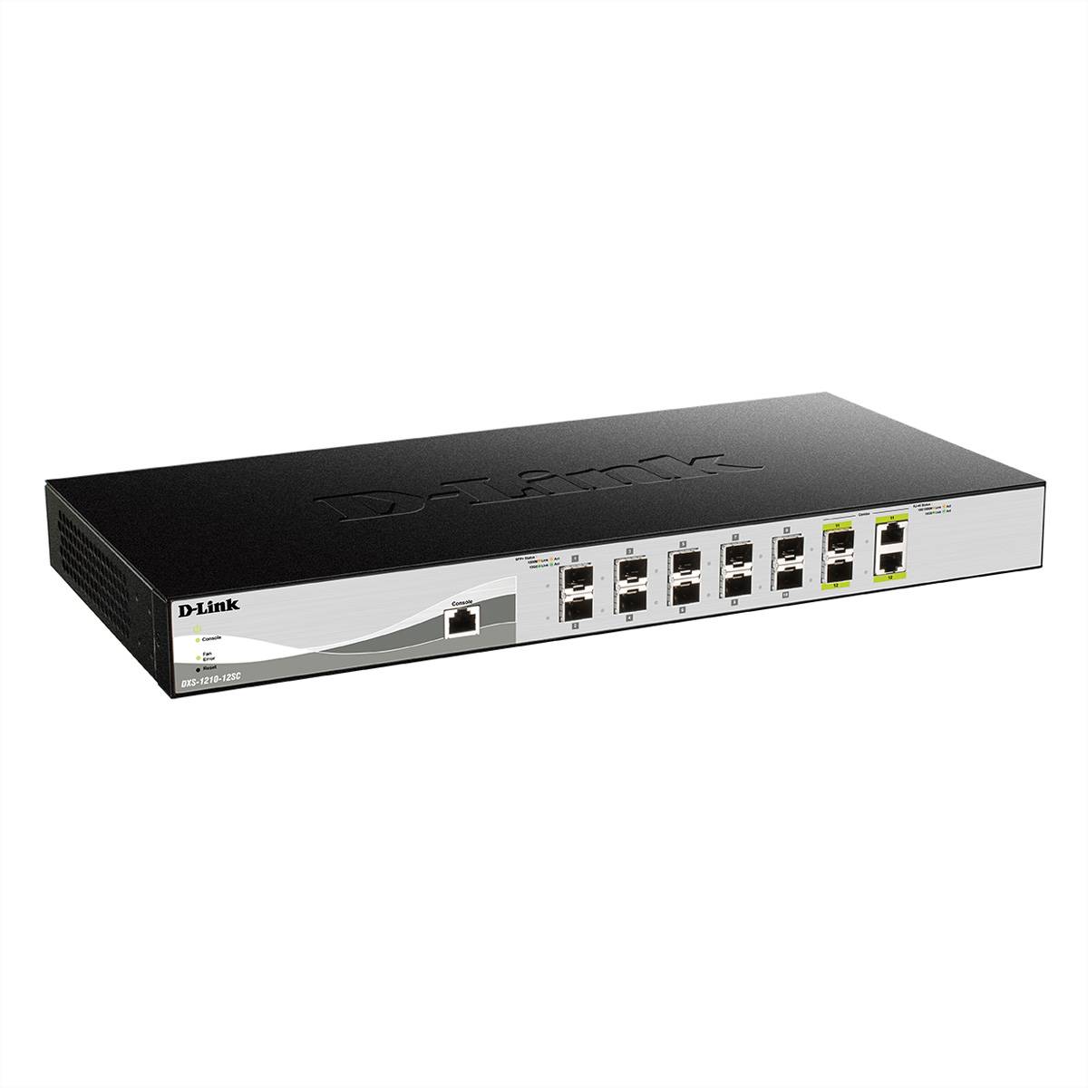 D-Link DXS 1210-12SC - Switch - Smart - 10 x 10 Gigabit SFP+ + 2 x combo 10 Gigabit SFP+/RJ-45