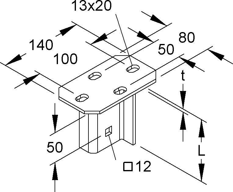 Niedax Kopfplatte KUD 50