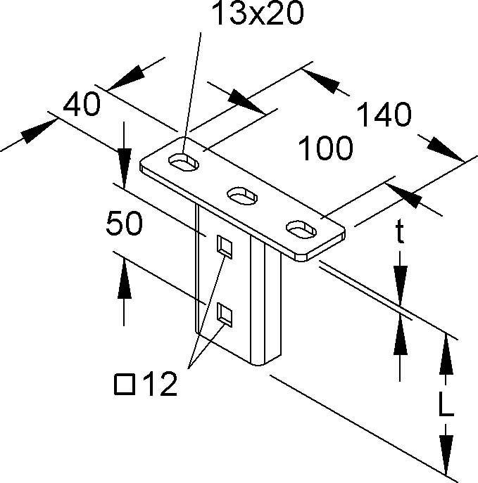 Niedax Kopfplatte KU 50
