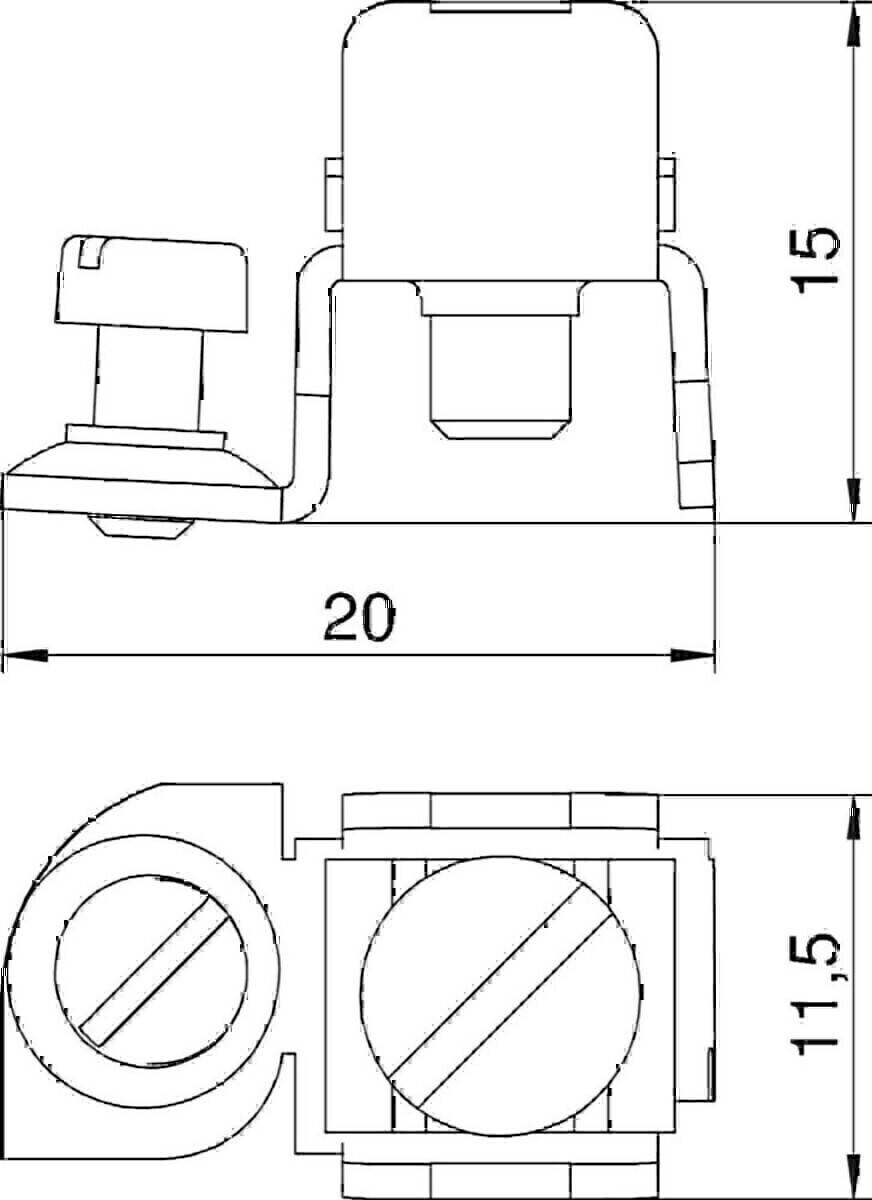 OBO Bettermann Schutzleiteranschl.winkel 8AWR