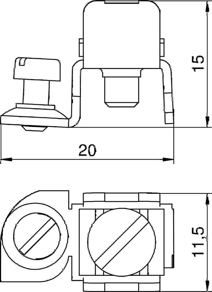 OBO Bettermann Schutzleiteranschl.winkel 8AWR
