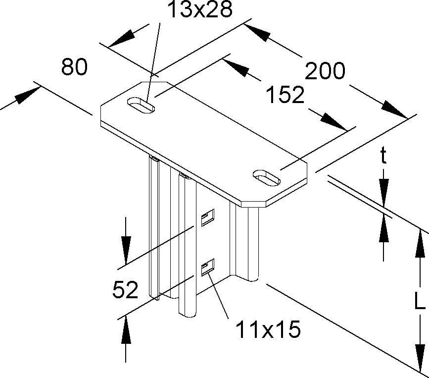 Niedax Kopfplatte quer KIQ 80