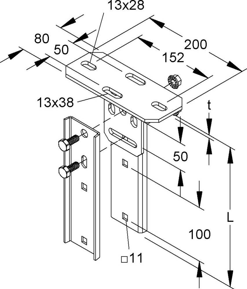 Niedax Kopfplatte KIGV 80