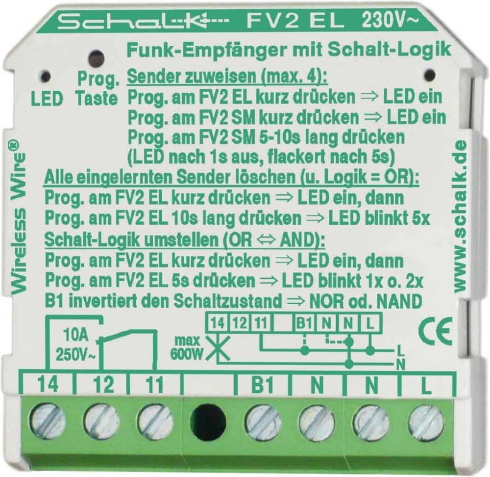 Schalk Funk-Empfänger m. Logik UP FV2 EL