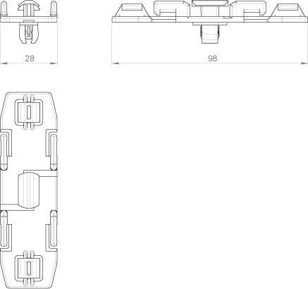 50 Stk. Unex Befestigung f. Trennwand 66840