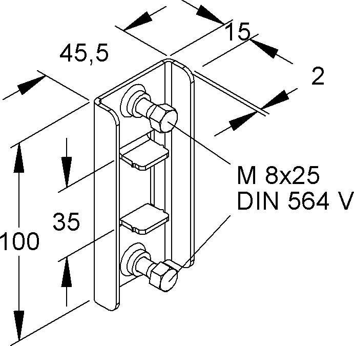 Niedax Trägerzwischenklemme TZK 86-96 S(VE2)