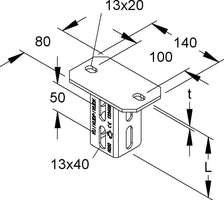 Niedax Schraubkopfplatte KU 5050 E5
