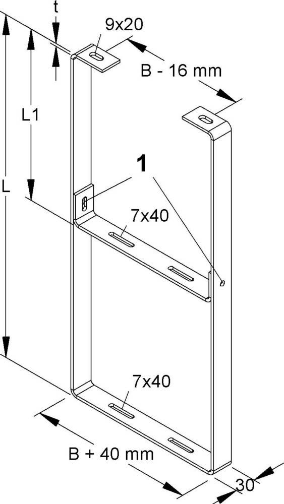 Niedax Tunnelabhängung Form D TAH-D 100/500/250 E3