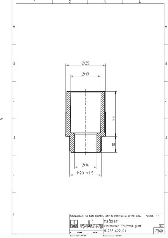 Spelsberg Rohrstutzen RST M20-19