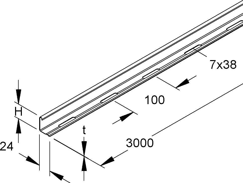3 Mtr. Niedax Trennsteg RW 35