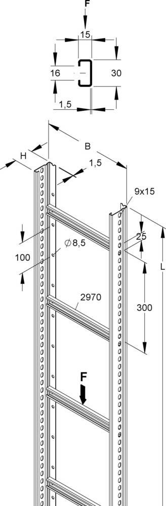 3 Mtr. Niedax Steigetrasse STL 60.403/3 F