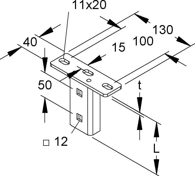 Niedax Schraubkopfplatte KU 4530 F