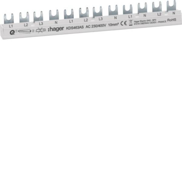 Hager Phasenschiene 12 Module KDS463AS