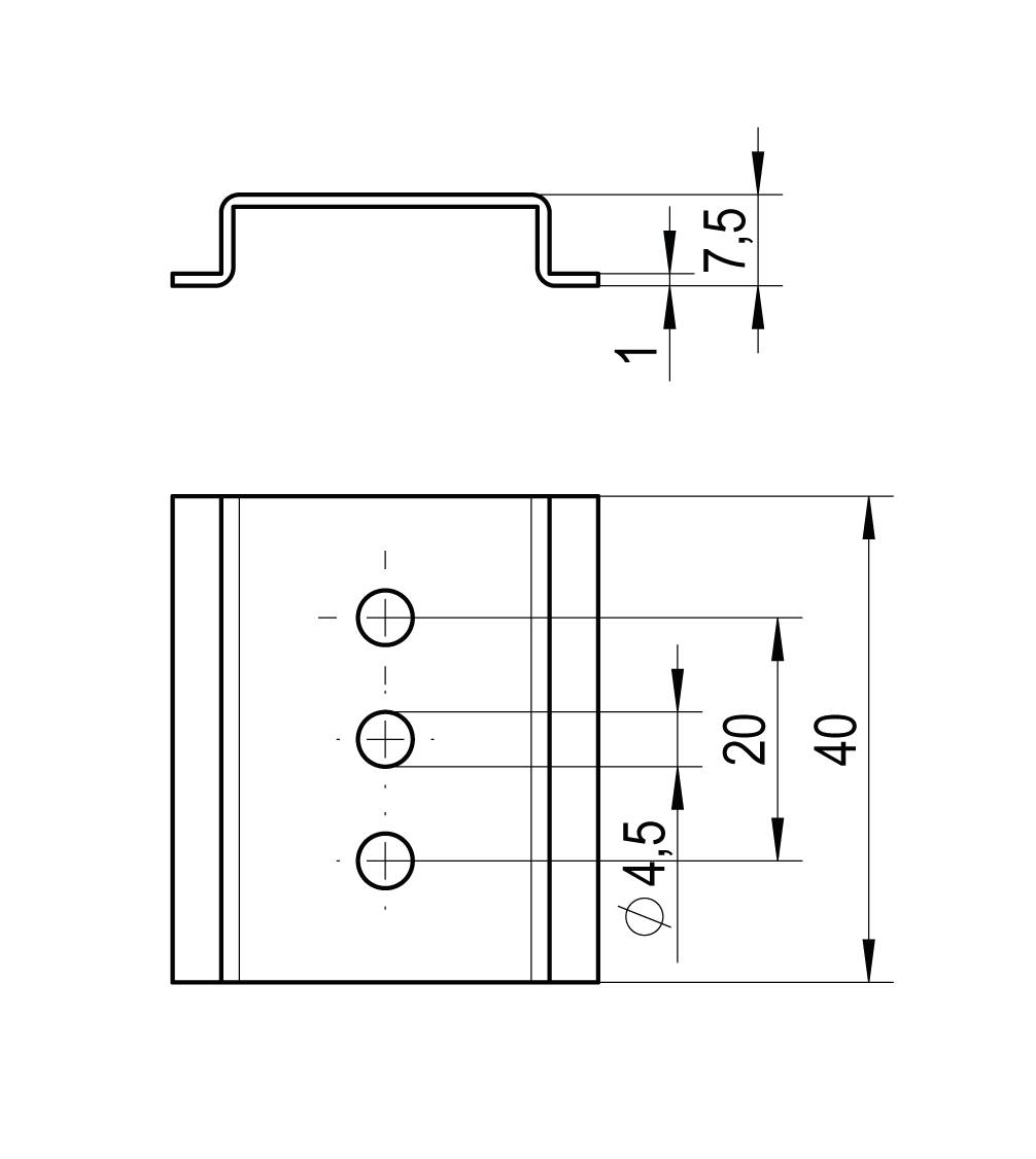 Alre-it Normschiene m.Bohrlöchern JZ-13