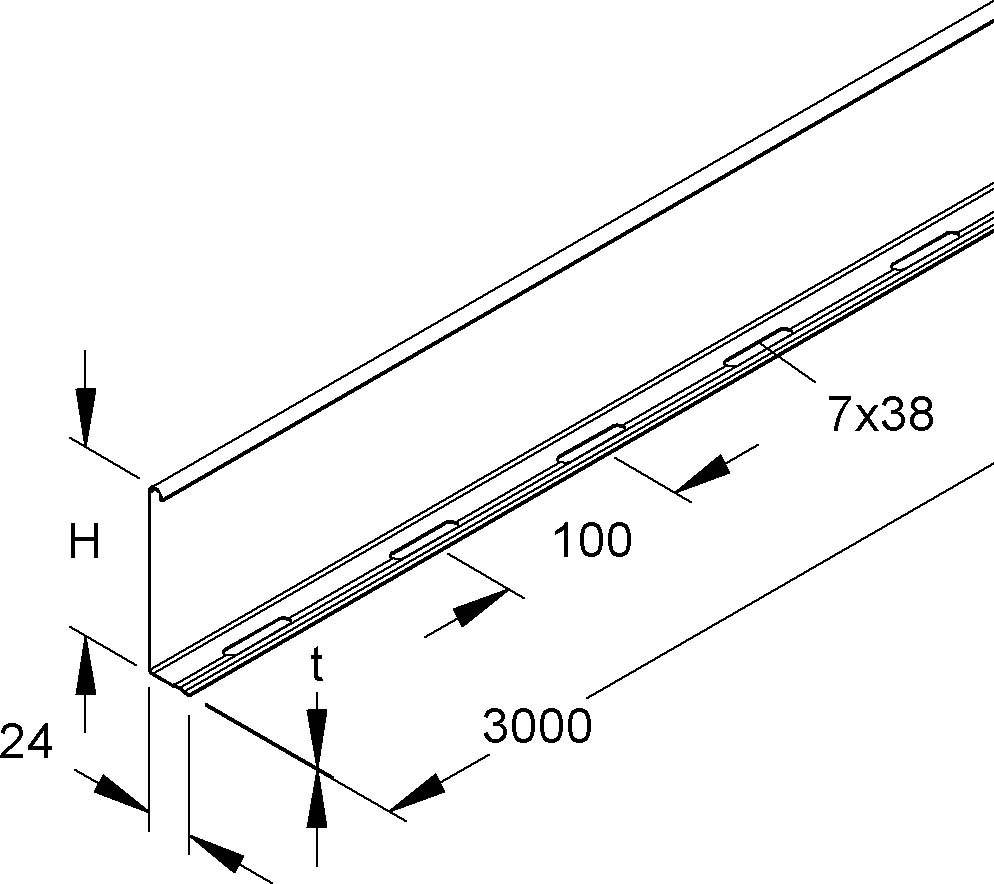 3 Mtr. Niedax Trennsteg RW 110