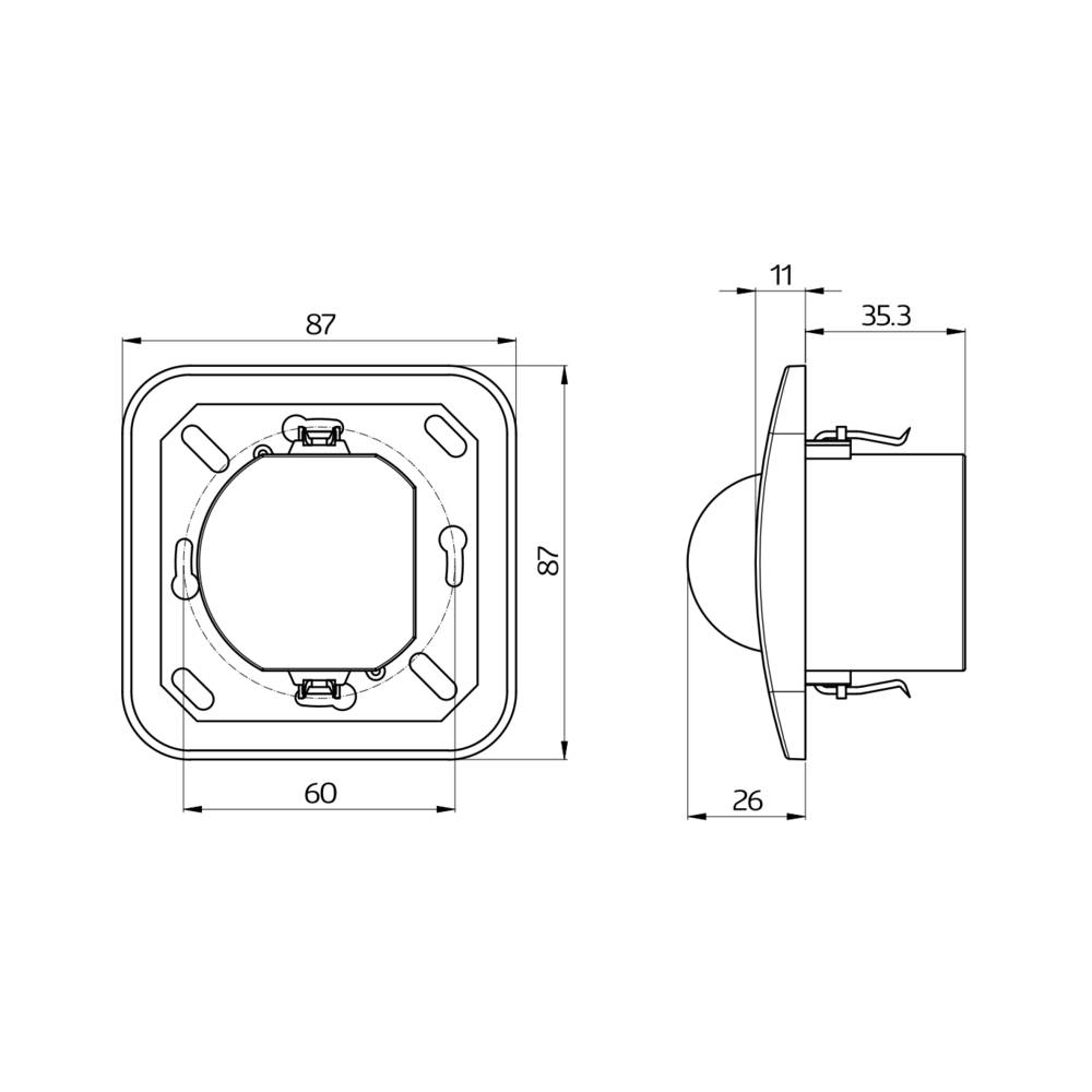 BEG Brück Electronic Bewegungsmelder Indoor 180-R-2D m.R.