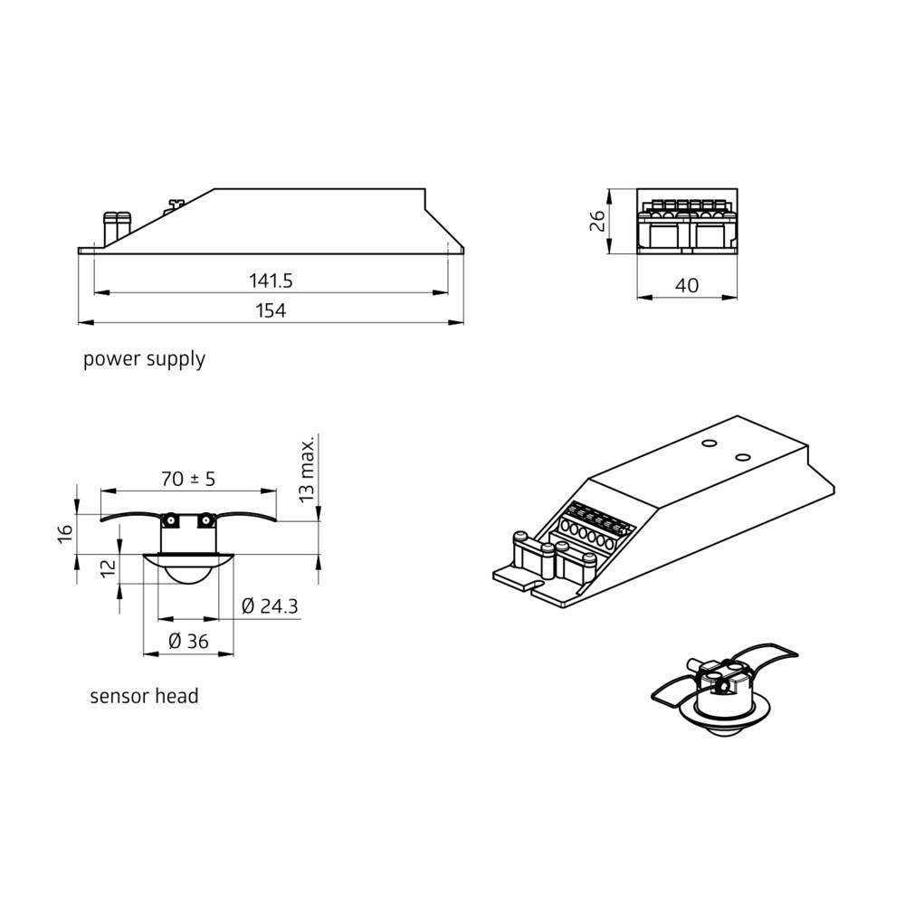 BEG Brück Electronic Präsenzmelder PD9-M-1C-SDB-IP65-DE
