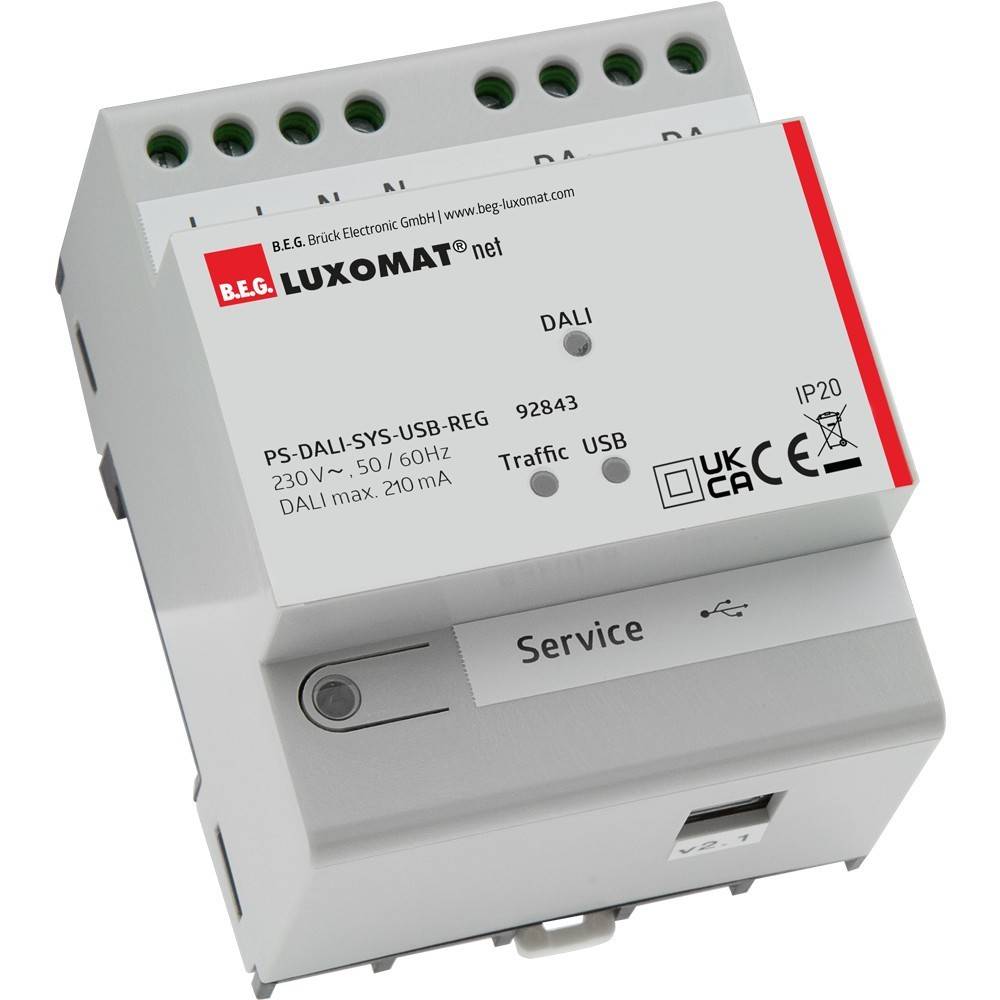 BEG Brück Electronic DALI-Netzteil PS-DALISYSUSB-REG ws