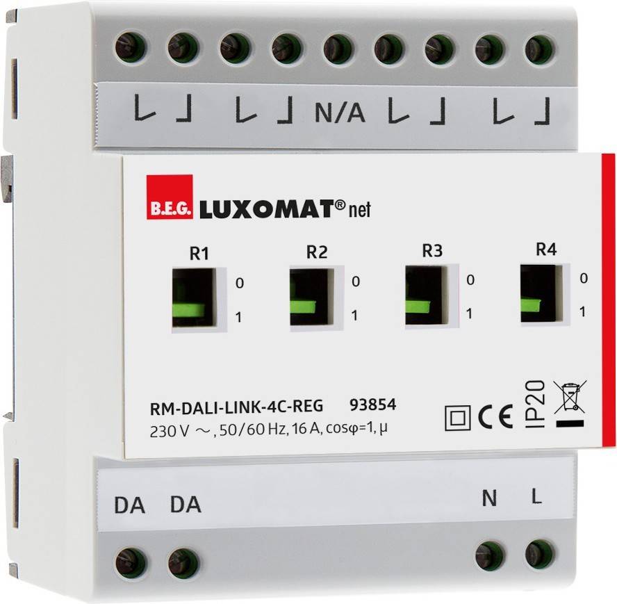 BEG Brück Electronic Relaismodul RM-DALI-LINK4C-REGws