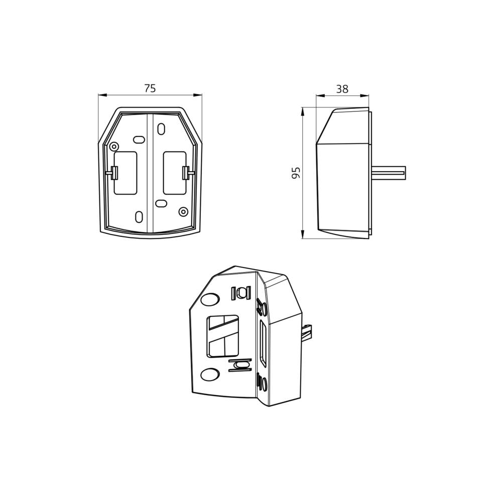 BEG Brück Electronic Ecksockel 91305