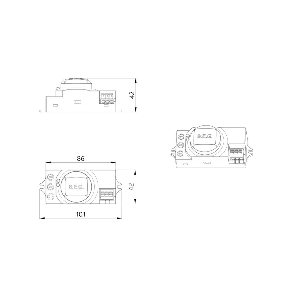 BEG Brück Electronic HF-Radarmelder HF-MD1 ESL weiß