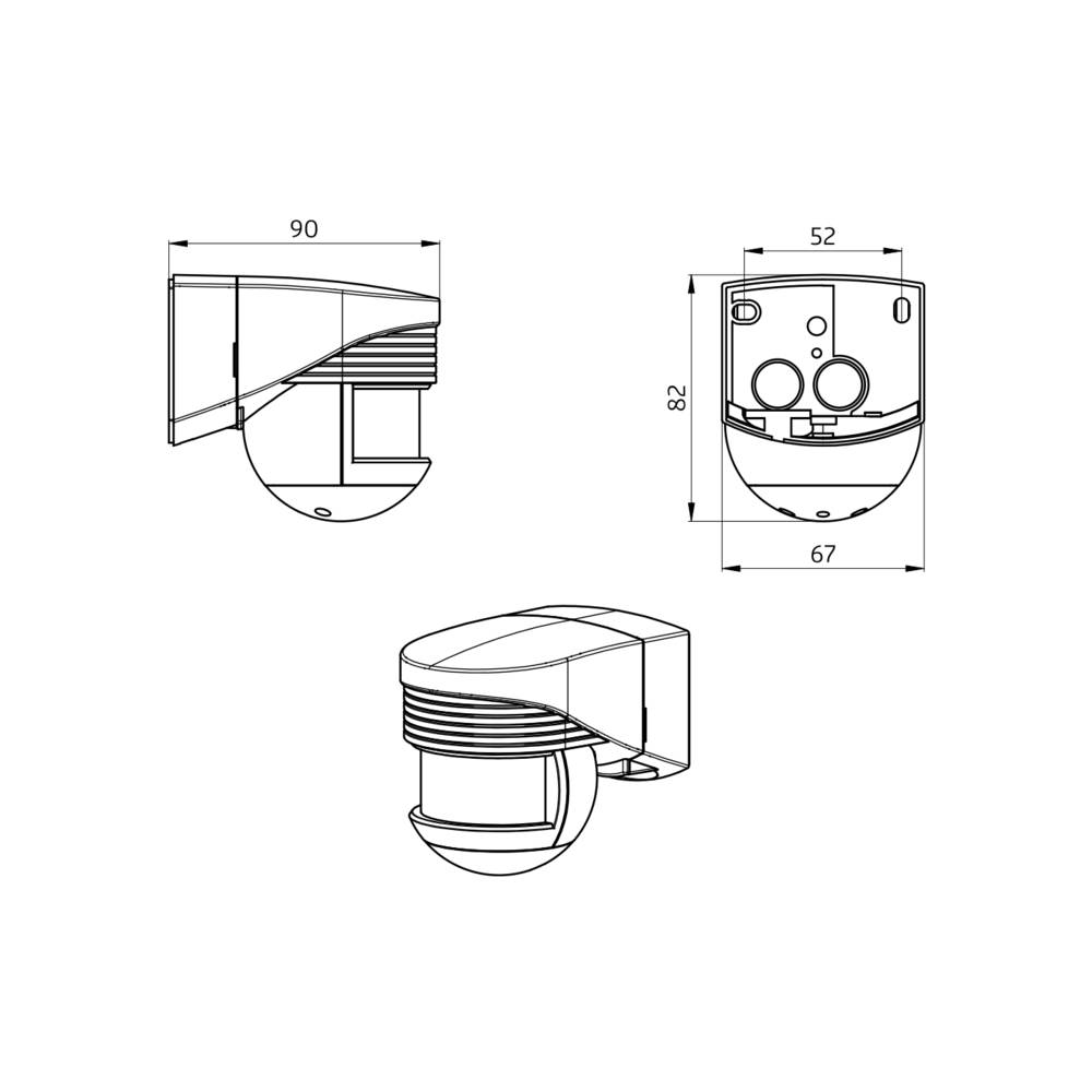 BEG Brück Electronic Bewegungsmelder LC-Click 200 weiß