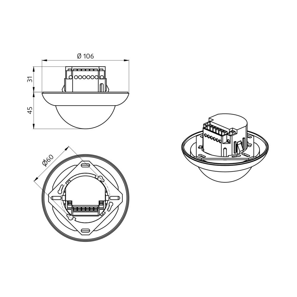 BEG Brück Electronic Präsenzmelder PD4-M-1C-UP