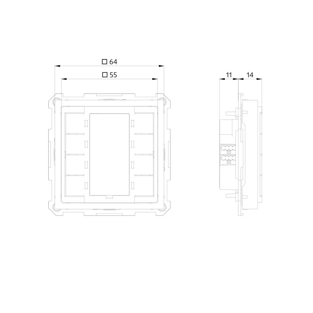 BEG Brück Electronic Mehrpunkttaster PB8-KNX-ST