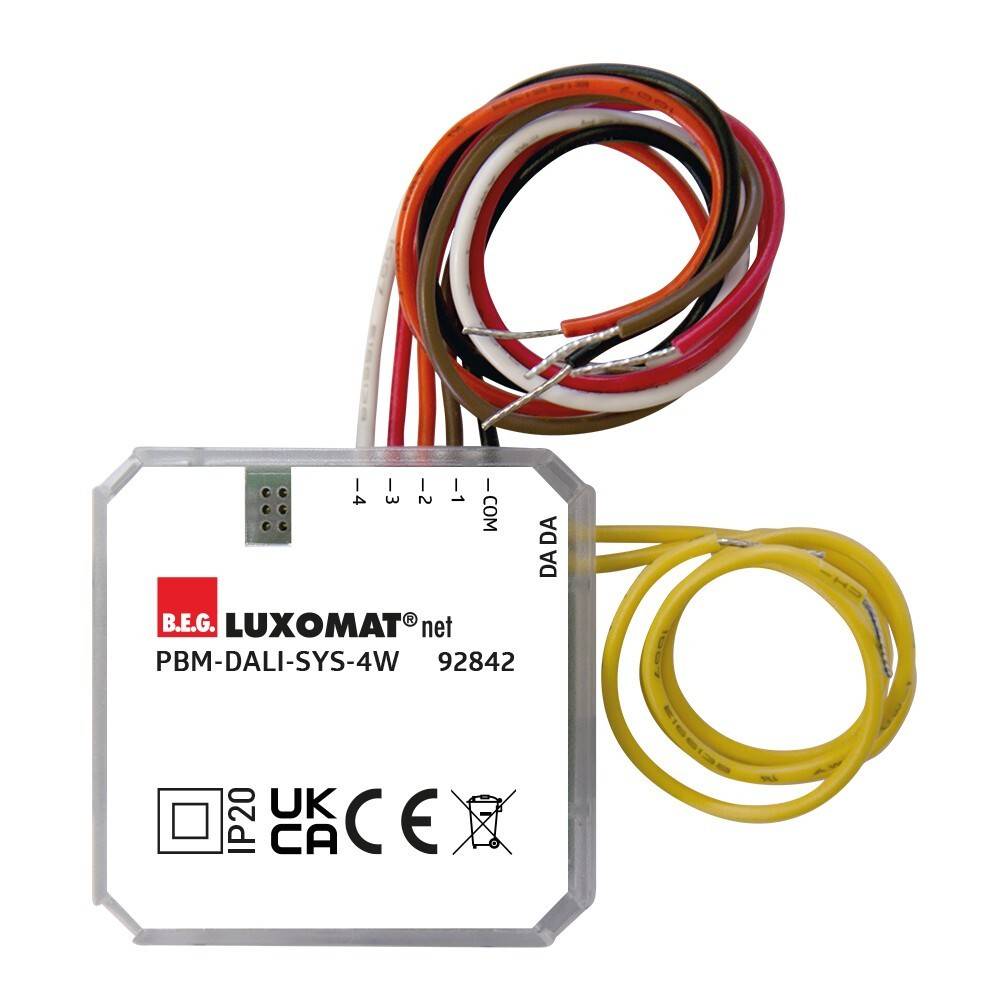 BEG Brück Electronic Tasterschnittstelle PBM-DALI-SYS-4W weiß