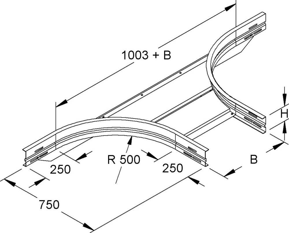 Niedax Anbau T-Stück WRTAR 105.200
