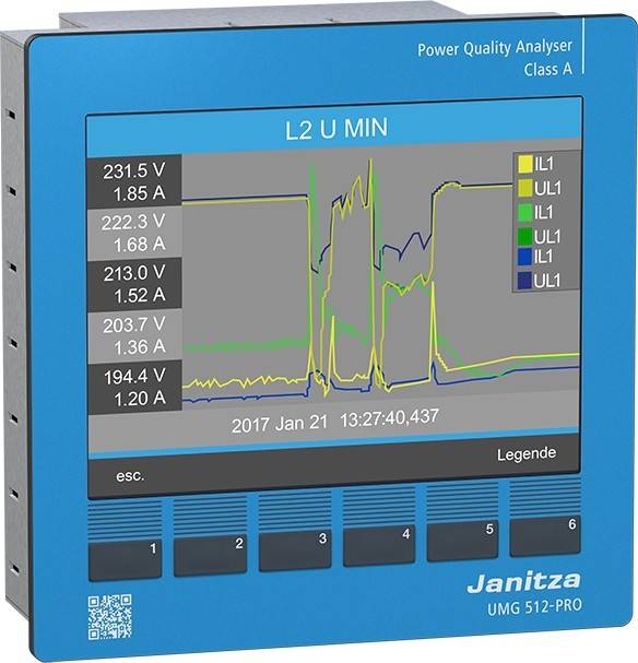 Janitza Electronic Spannungsqualitäts-Analys. UMG 512 #5217003