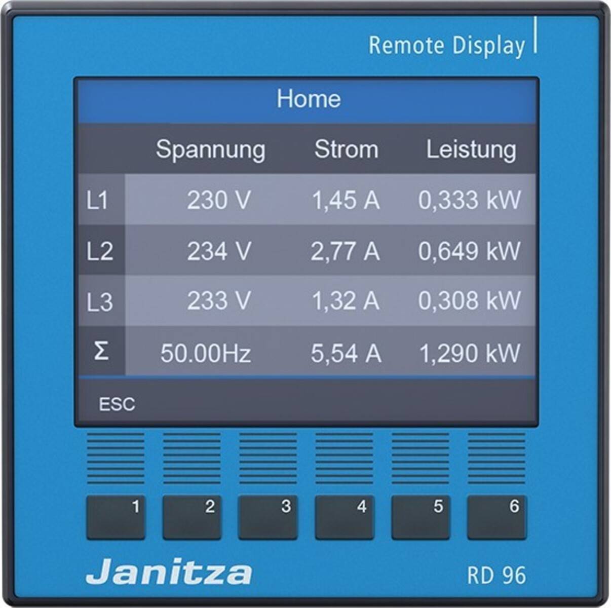 Janitza Electronic RD 96 abgesetztes Display 5231212
