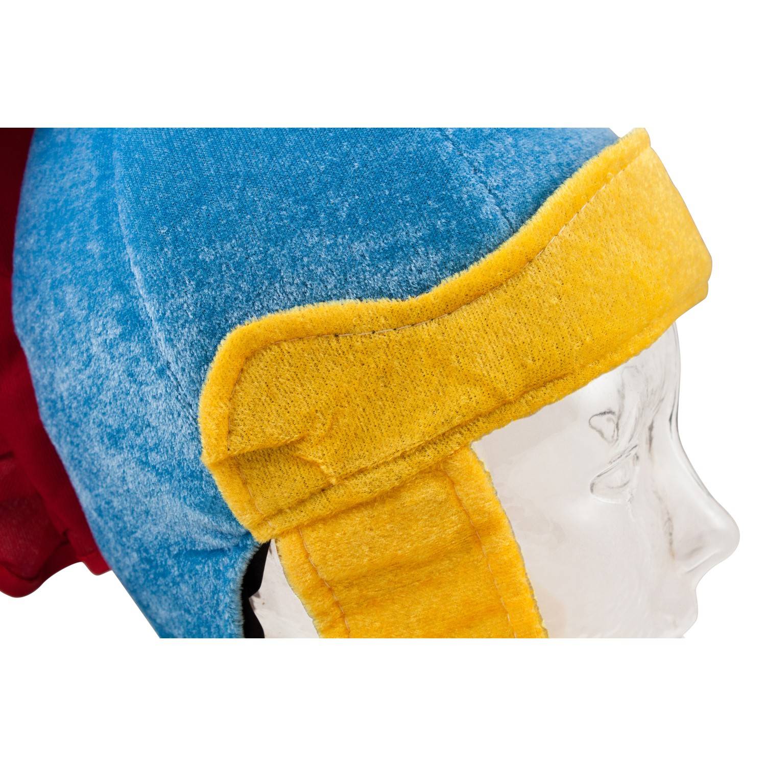 BestSaller 1330 Kinder Römerhelm aus Stoff / Sparta / Sankt Martin ca. 57 cm Kopfumfang, rot/blau/gelb