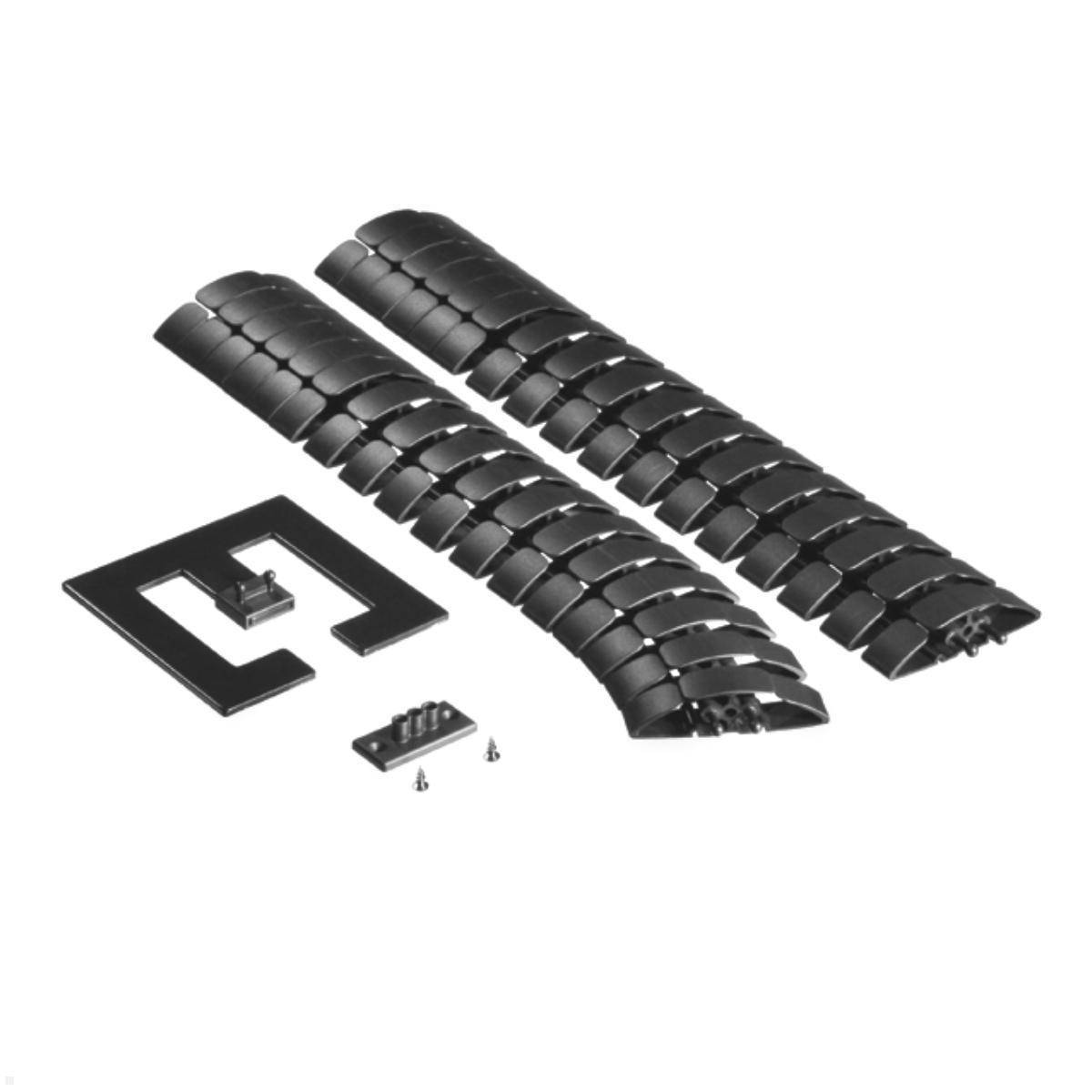 TecLines TKS004B Kabelschlange Set 75 cm mit Bodenplatte und Tischbefestigung, s...