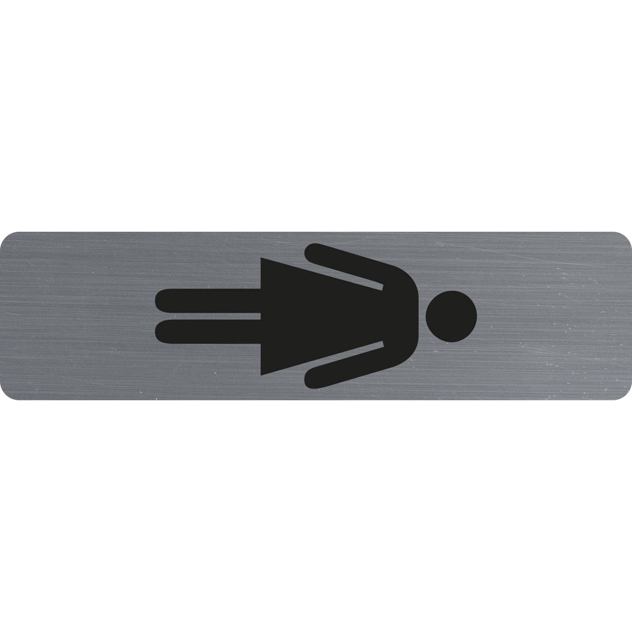 Exacompta Hinweisschild selbstklebend Aluminiumoptik Damen 165x44 cm Grau 67168E