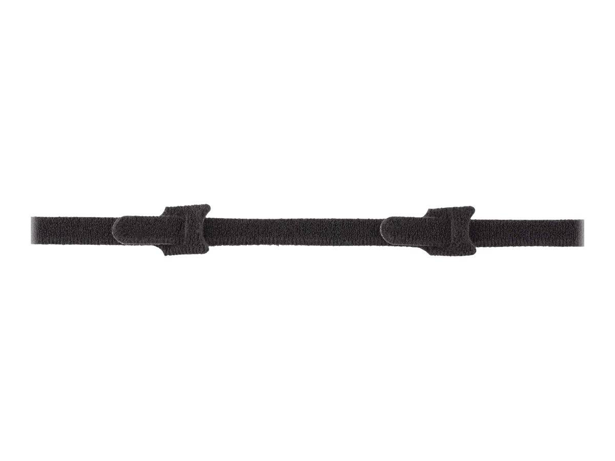 StarTech.com 6in Hook and Loop Cable Ties, 50 Pack, Black, Reusable Cable Straps, Adjustable and Flexible, Cord Organize