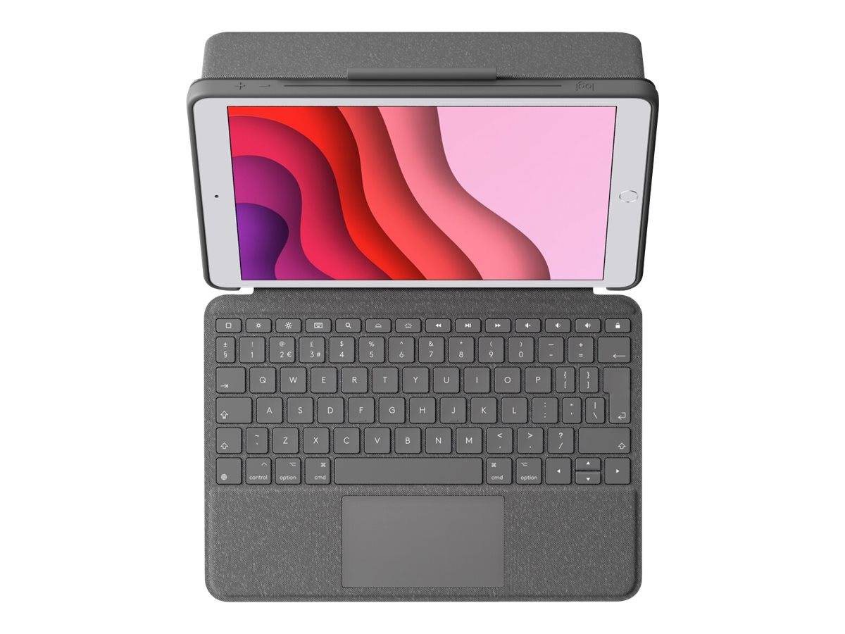Logitech Combo Touch - Tastatur und Foliohülle - mit Trackpad - hintergrundbeleuchtet - Apple Smart connector - QWERTZ -