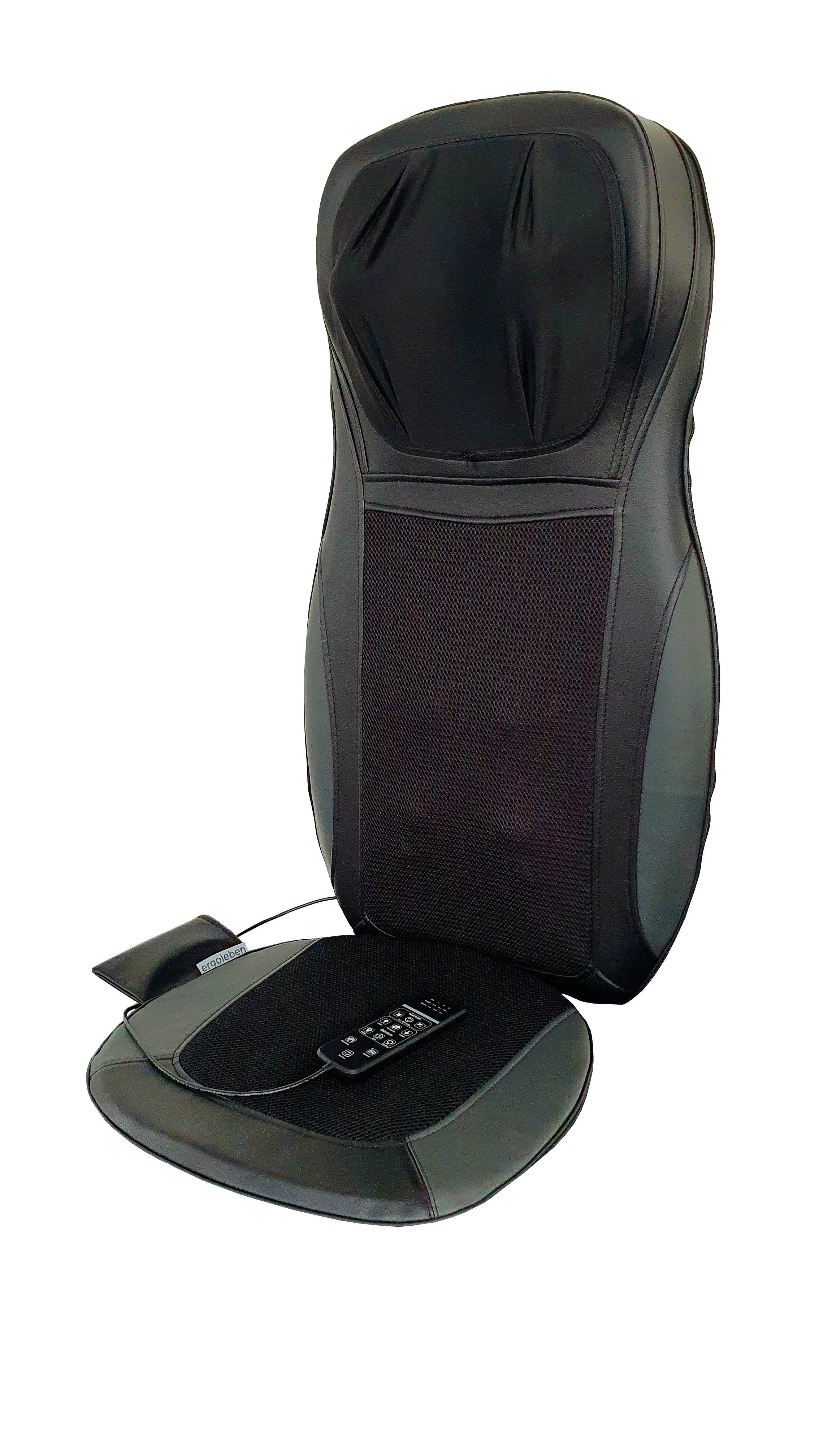 ERGOLEBEN Premium Shiatsu Sitzauflage Massagekissen mit Wärme | Rücken Massagegerät mit 8 Tiefenmassageköpfen | Nacken Massage höhenverstellbar m