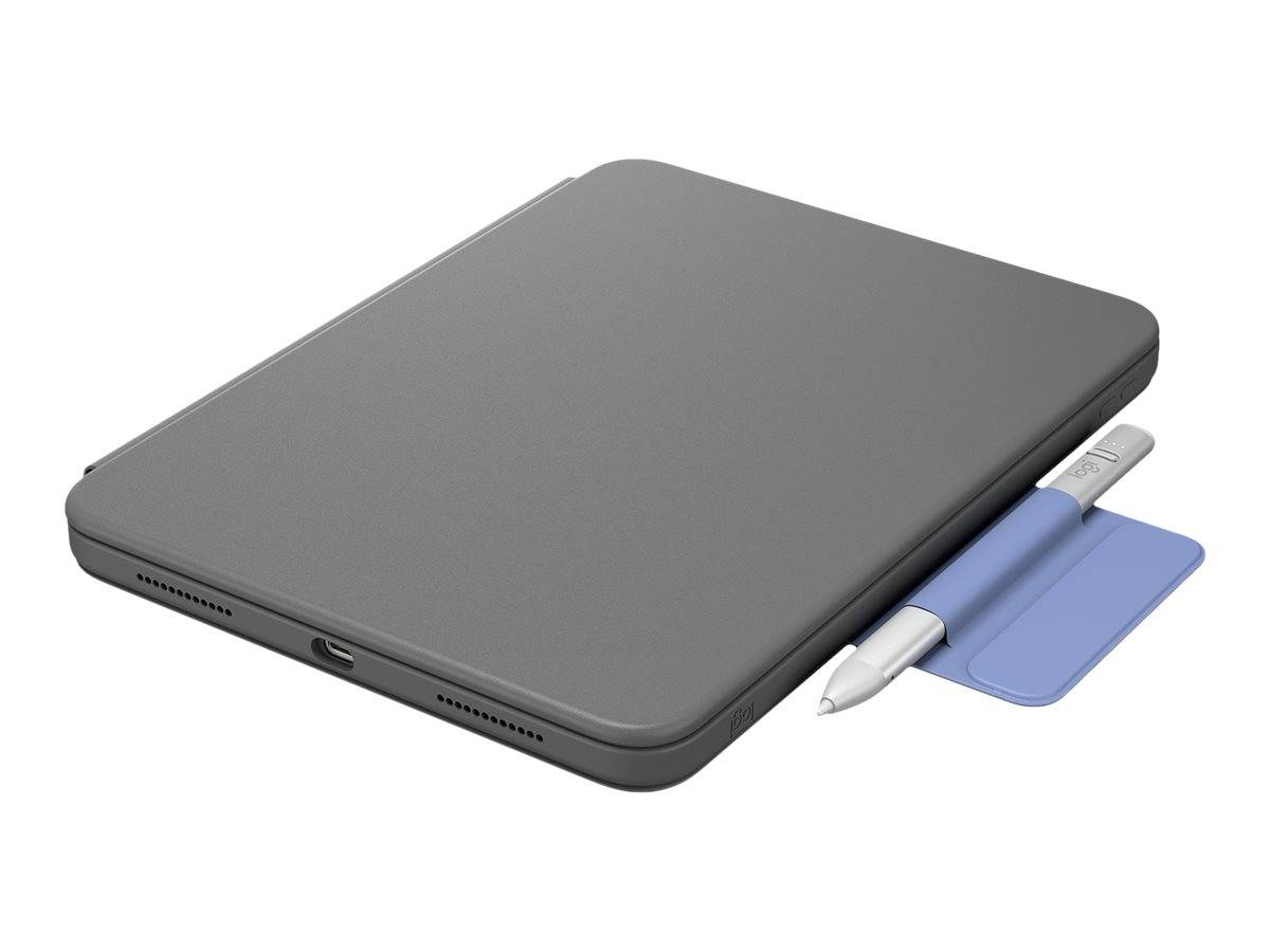 Logitech Rugged Folio - Tastatur und Foliohülle - Apple Smart connector - QWERTZ - Schweiz - Graphite - für Apple 10.9-i