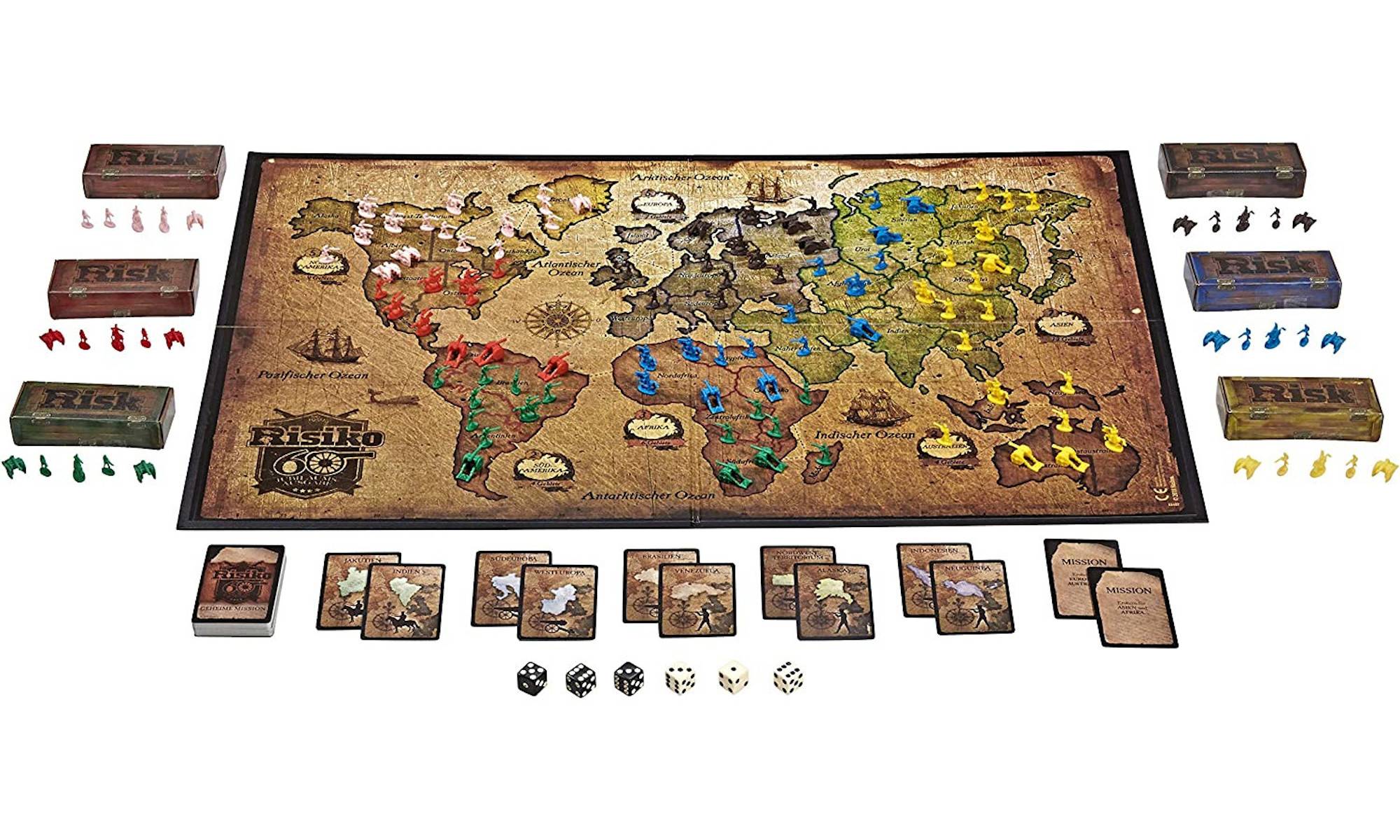 Hasbro - Risiko - 60 Jahre Jubiläums-Ausgabe Brettspiel Gesellschaftsspiel Strategiespiel