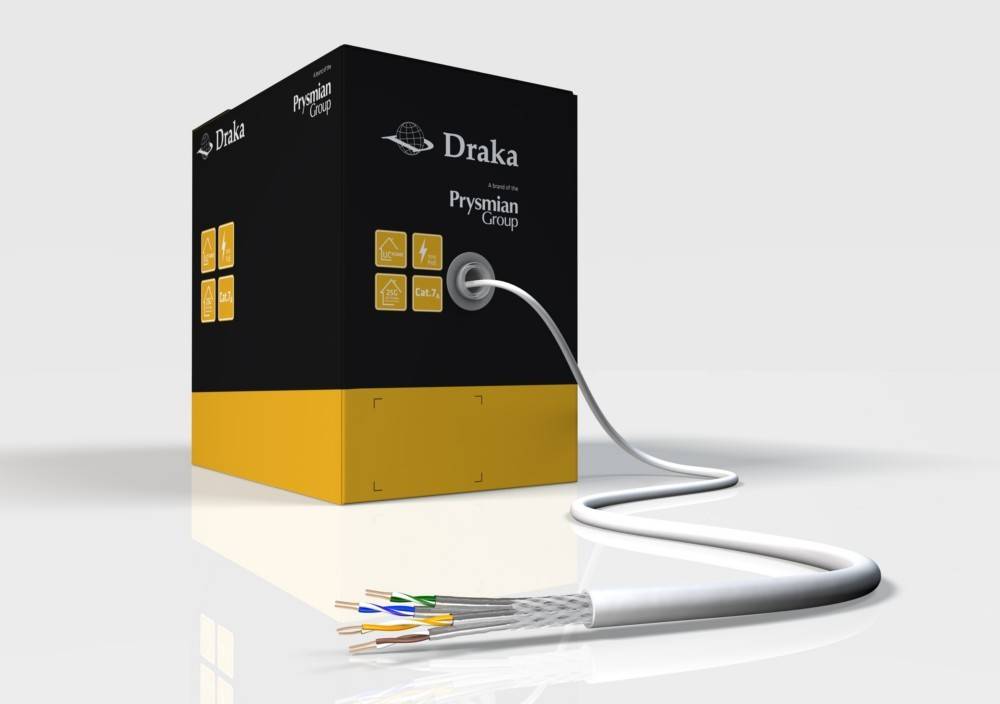 200 Mtr. Draka Comteq (DNT) UCHome Cat.7A SS22 weiß 60095153-Dca-Box200